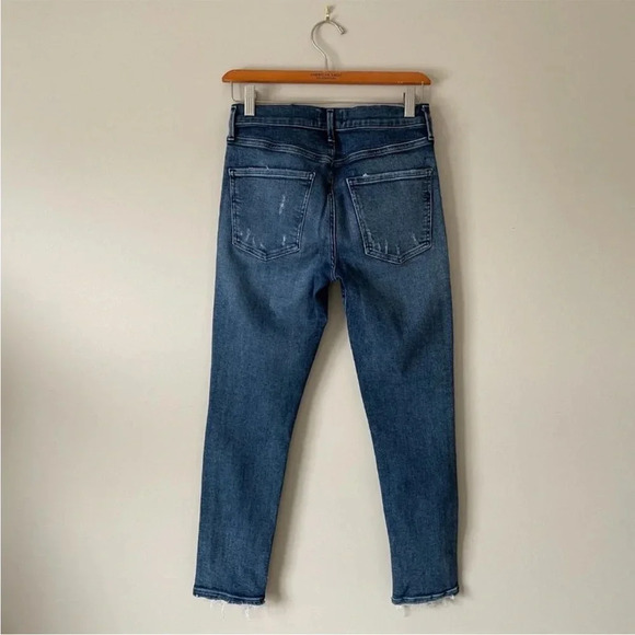 Agolde Sophie High Rise Skinny Distressed Cropped Jeans - Size 27 - Picture 4 of 9